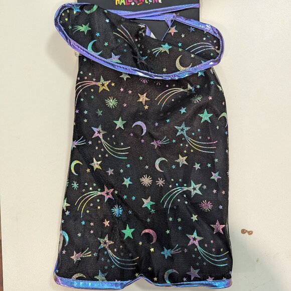 Vibrant Life Small Dog or Cat Black and Purple Celestial Costume Cape - XS/S - Picture 1 of 3
